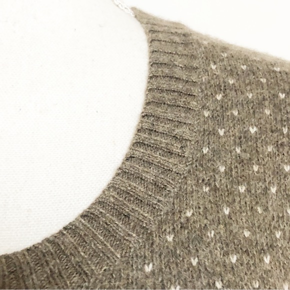 UNIQLO SWEATER COLLECTION Wool Blend Fair Isle Short Sleeve Tunic Sweater Dress - Picture 7 of 16